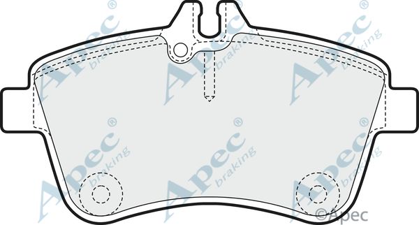 APEC BRAKING Комплект тормозных колодок, дисковый тормоз PAD1438